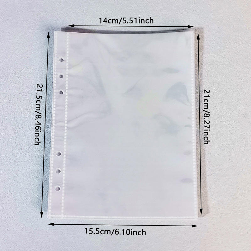 Обложка для блокнота на кольцах формата A5/A6, сменная, 25 листов, прозрачные протекторы для внутренних страниц планера