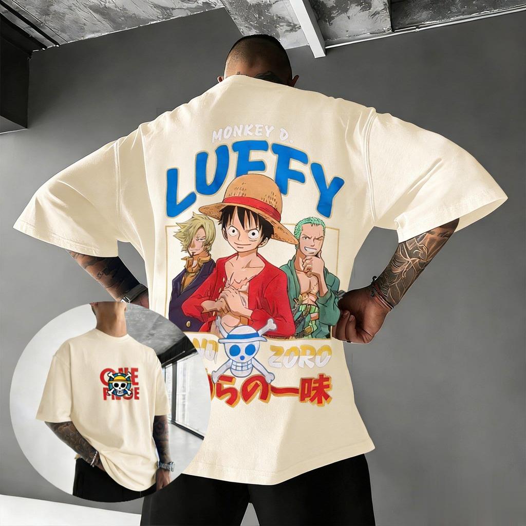 2026 Лето Y2k Оверсайз Цельный Luffy Аниме Графический Футболка Мужчины Женщины Уличная Одежда Футболка Повседневная С Коротким Рукавом Топы Мультяшный Принт