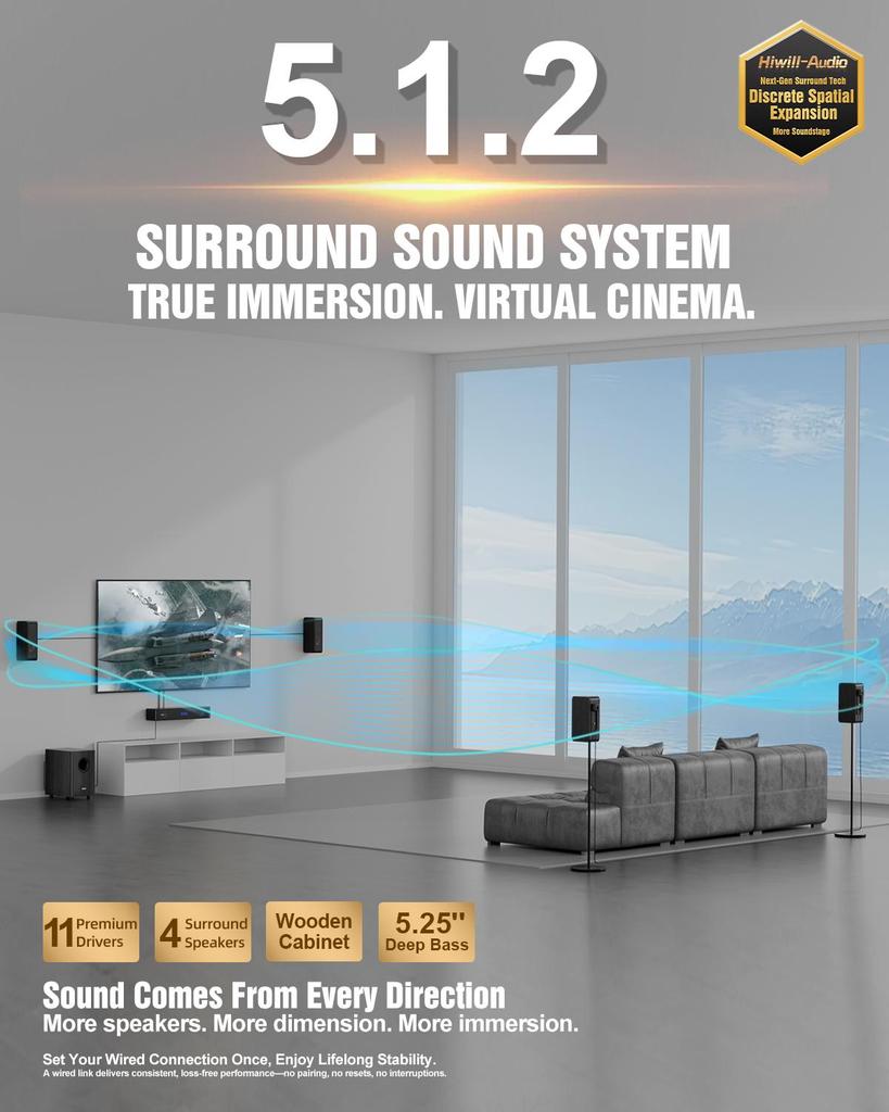 Hiwill-Audio N512 Home Theater Soundbar