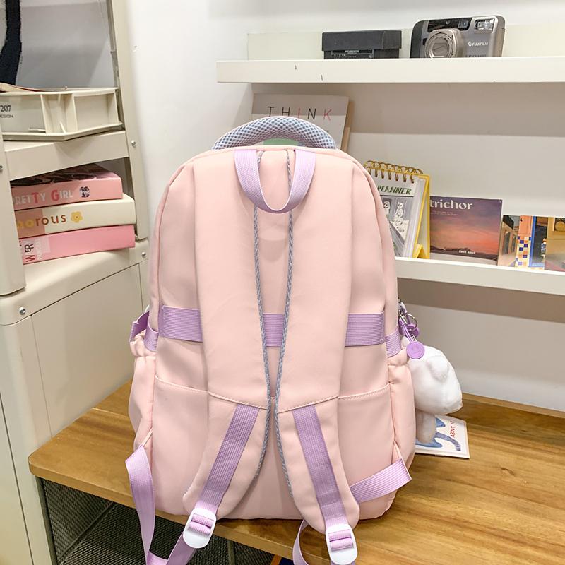 Школьный рюкзак для средней школы, женский, легкий, рюкзак с рисунком кота, большой емкости