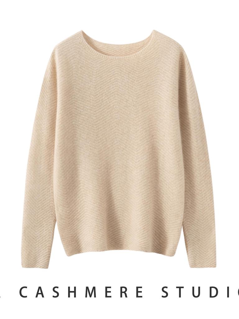 Женский свитер из 100% чистого кашемира - Новинка Теплая вязаная базовая рубашка