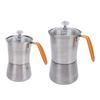 Портативный кофейник из нержавеющей стали с ручной заливкой и стеклянной крышкой, термостойкая ручка для итальянского кофе