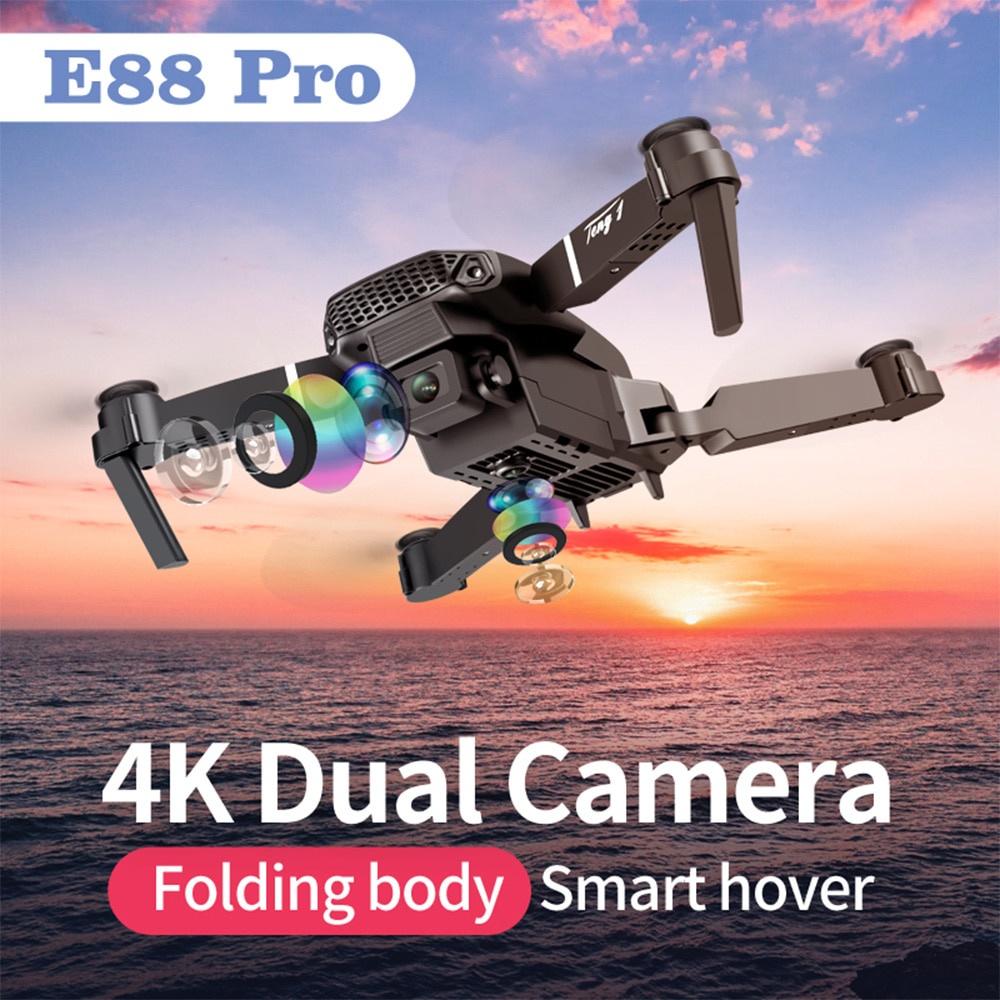 Дрон E88 Pro 4K HD с двойной камерой, положение 1080P Wi-Fi FPV Nova 2021 Altura Manter Profissional RC Quadcopter
