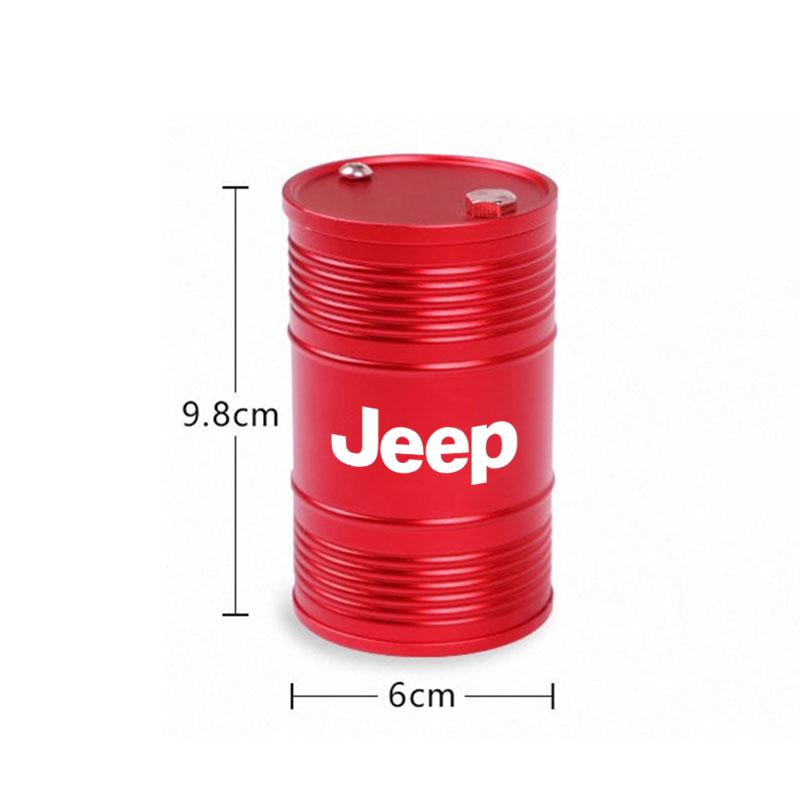 Car Ashtray Universal metal Cup Smokeless Auto Ashtray Sticker For Jeep TRAILHAWK COMMANDER LIBERTY Wrangler Lanyard Accessories AKT1