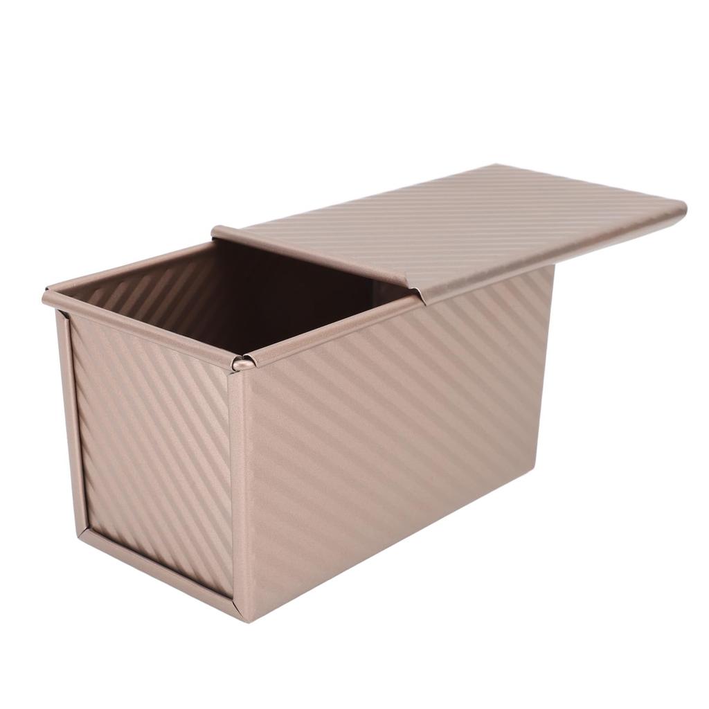 Универсальная форма для выпечки хлеба из углеродистой стали, подходит для духовки и посудомоечной машины (золото) с крышкой