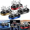 Helmsman Fan Blade Car Fragrance Air Freshener Dolphin Interior Decoration Solar Rotating Car Aromatherapy Perfume Diffuser