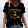 Ретро женская футболка с графическим принтом, летние повседневные топы с коротким рукавом, модная винтажная футболка с V-образным вырезом, женская свободная одежда