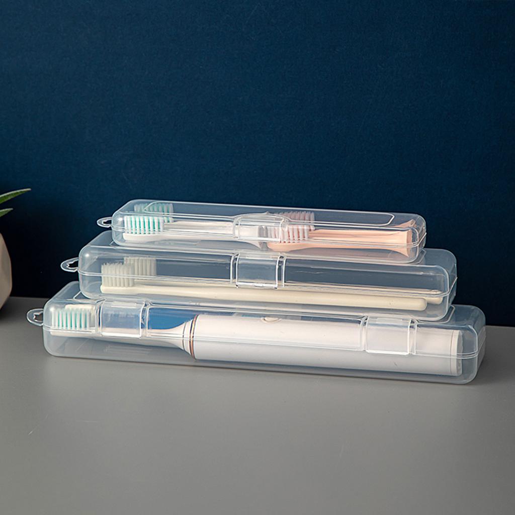 Portable Toothbrush Holder Transparent Plastic Toothpaste Toothbrush Storage Box Outdoor Travel Toothpaste Toothbrush Case