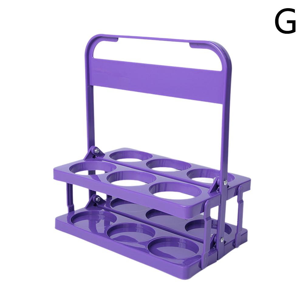Portable Foldable Plastic Beer Rack Durable Cup Organizer Wine Rack Beer Bottle Holder Beverage Basket Reusable Cocktail Rack