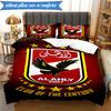 3PCS Al Ahly FC Printed Soft Bedding Set,Including 1pc Duvet Cover And 2pcs Pillowcases Perfect for Bedroom, Dormitory, Fan gift