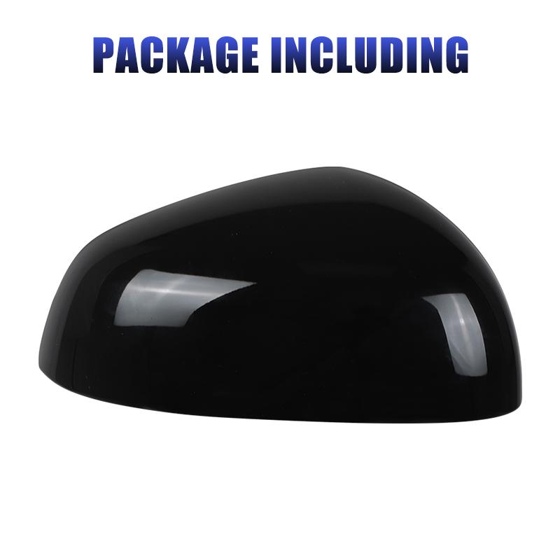 Left/Right Wing Mirror Cover Cap Casing For Smart Fortwo 2015 2016 2017 2018 2024 Gloss Black Replace