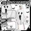 Garden Skull Decor Costume Set, Easy-to-Wear Outdoor Skeleton Outfit, Reinforced Breezy Weather Stitching Durable Cosplay Costume, for Home Courtyard