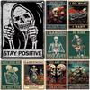 Vintage Metal Tin Poster Choose Something Fun Skull Retro Metal Tin Sign Posters Plate for Bar Restaurant Cafe Club Retro Plaque