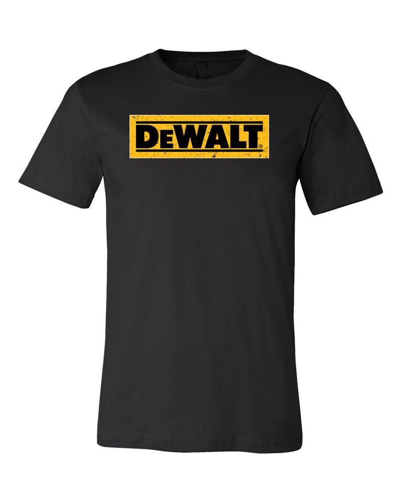 Футболка Dewalt Tools с потертым черным логотипом, 6 размеров S-5XL! Быстрый корабль! Футболка Unisex