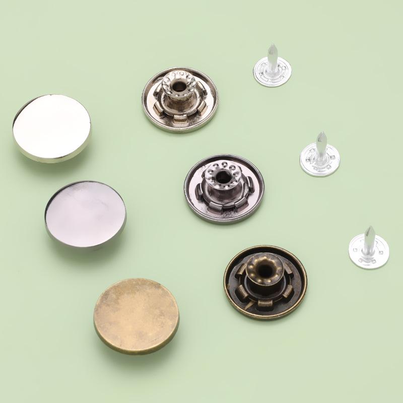 Сплавные плоские пуговицы-клепки для одежды, обуви, сумок, шляп - круглые украшения-шипы