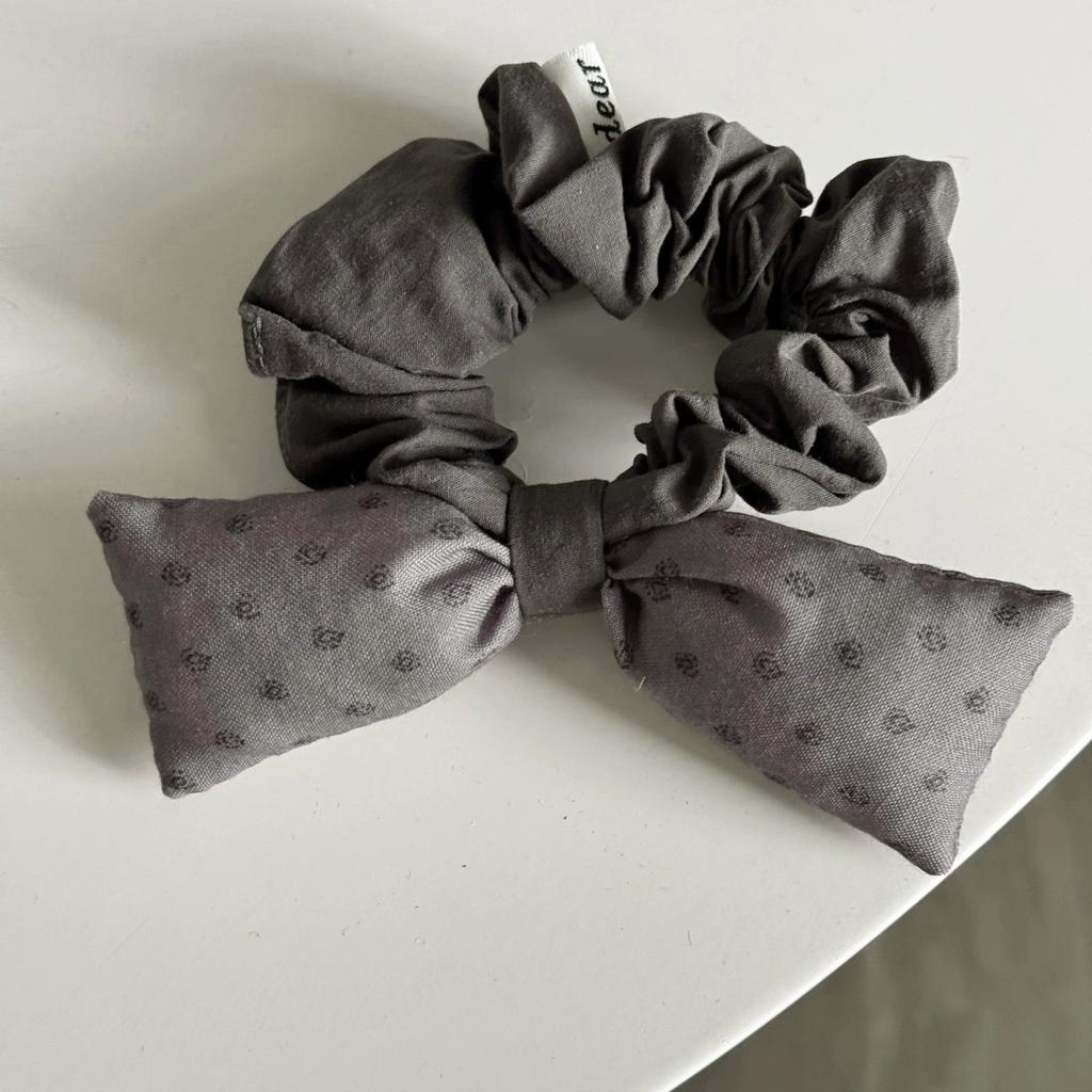 Retro Style Simple Wrapped Double Deck Striped Wooden Ear Edge Elastic Hair Rope Lazy High-End Ball Hair Band  Scrunchie