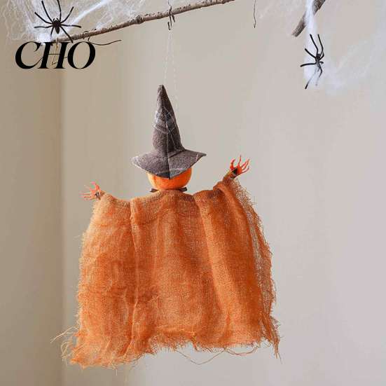 Halloween Witch Doll Decorations Ornaments, Spooky Cat Pumpkin Versatile Ornament for Festive Gatherings Hanging Decoration Tree, Home Party