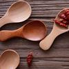 Mini handmade salt wooden spoon with short handle can be used for spices, seasonings, sugar, honey, coffee, tea, mustard, ice cream, milk powder cans.