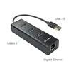 ZOWEETEK USB-хаб с проводной локальной сетью USB RJ45 Gigabit Bus Быстрый Компактный Адаптер, 3-портовый хаб 3.0, Ethernet, с питанием, Легкий, Зарядка,