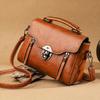 Vintage Turn-Lock Square Satchel Bag  Classic Handbag Shoulder Bag for Women Everyday Tote Crossbody Bag  Secure Travel Purse