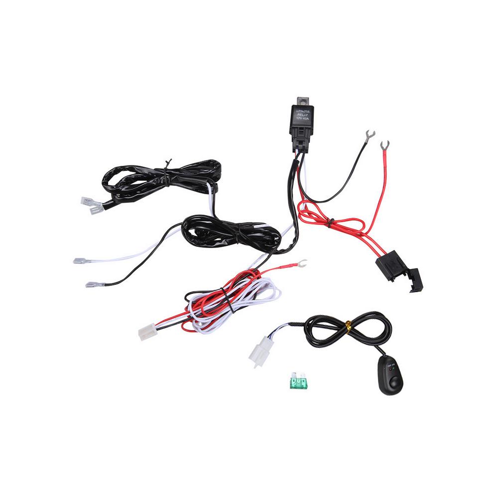 Professional Wiring Harness Kit Loom For LED Work Driving Light Bar With Fuse Relay 12V 40A