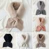 Winter Warm Faux Fur Scarf Solid Color Super Soft Ultra-Thick Women Luxury Knitted Faux Fur Neck Warmer Scarf