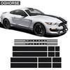 Наклейка на гоночный капот и боковые юбки Ford Mustang, наклейка из 5D углеволокна