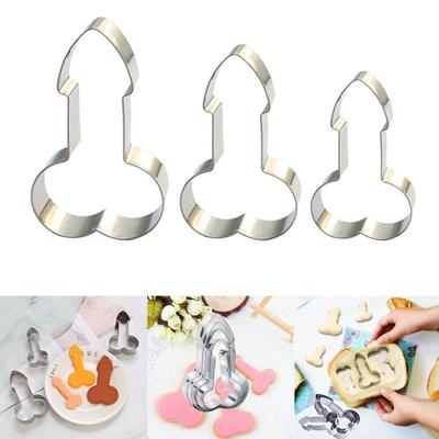 Yousheng 3 шт./комплект формочек для печенья надежная антипригарная нержавеющая сталь креативная форма для печенья в форме пениса для кухни