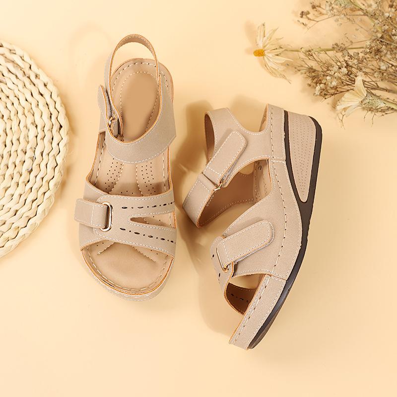 Women Sandals Summer Heels Sandalias Soft Bottom Wedges Shoes For Women Platform Sandals Luxury Shoes On Heel