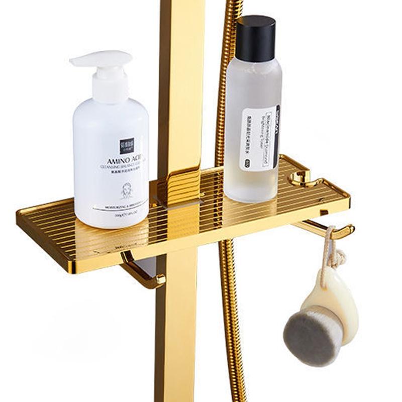 Роскошный золотой душевой набор 4 в 1 с распылителем, смеситель для ванной комнаты, смеситель для холодной и горячей воды, душ из нержавеющей стали