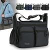 Мужская нейлоновая плечевая сумка большой вместимости с держателем для бутылки – многокарманная сумка-кроссбоди через плечо для повседневного использования