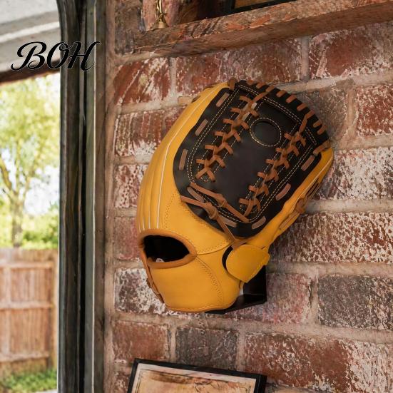 Home Sports Decor Storage Baseball Softball Glove Holder, Wall Mount Acrylic Display Rack, And Shape Preservation Organizer, Gloves Hanger for Locker