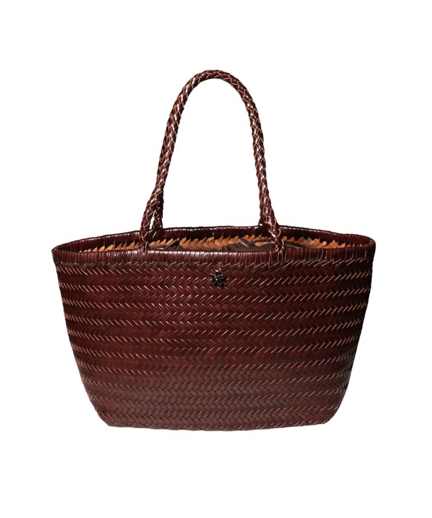 Elke Bloem Willow Dark Brown Leather Basket Bag