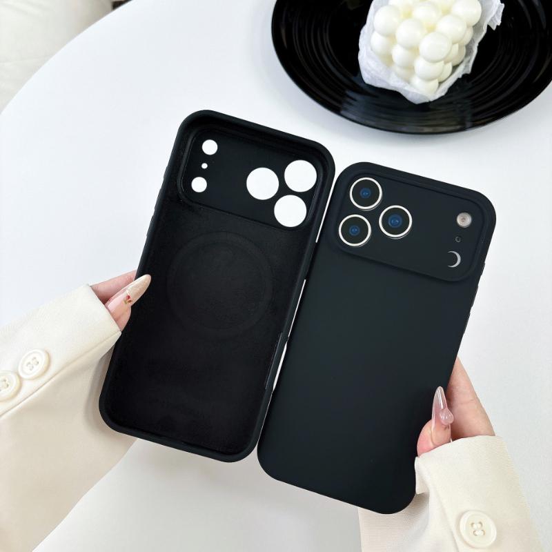 Для al Жидкий Мягкий Силиконовый Чехол для Телефона Для Для Iphone 17 16 1 14 13 Pro Max 17Pro Air Магнитный Беспроводной Чехлы Обложка