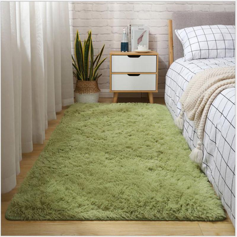 Thick Fluffy Carpets For Living Room Decor Bedside Rug Warm Plush Floor Mats Children's Room Play Mats Silkly Furry Carpet Grey