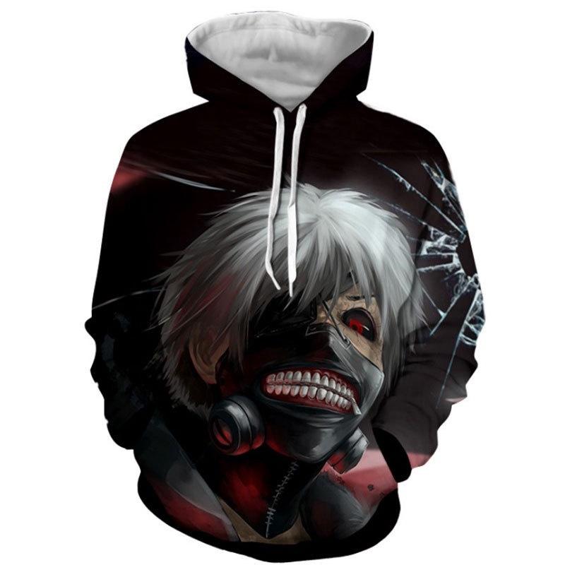Sweatshirt Tokyo Unisex Ghoul Cosplay Sweater Capuche Sweat Hoodie Pullover