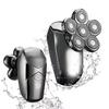 Бритва для лысых мужчин Wyclos Detachable 5in1 Electric IPX7 Waterproof Dry Wet 7D Rotary Grooming Kit со светодиодным дисплеем USB-перезаряжаемый, серый