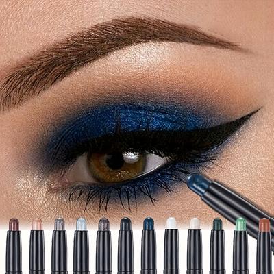 Металлические тени для век в стике Shimmer & Matte Easy Glide Eye Makeup с натуральными черными, синими и зелеными тонами и стойкой водостойкой формулой