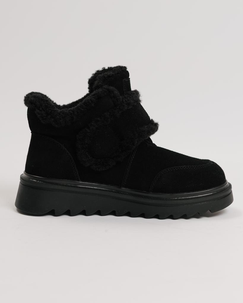 Winter Boots with Velcro Lola Andy 82092 36 Black Suede Wool