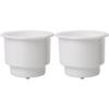 6Pcs Recessed Drop In Plastic Cup Drink Can Holder With Drain For Boat Car Marine Rv Accessories (White)