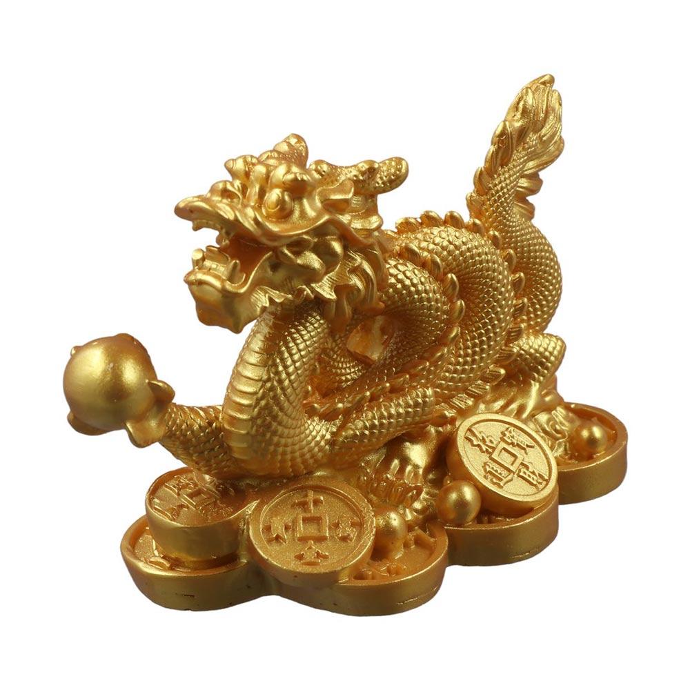 Благоприятная для денег скульптура дракона из смолы Дракон из смолы украшение по фен-шуй для дома