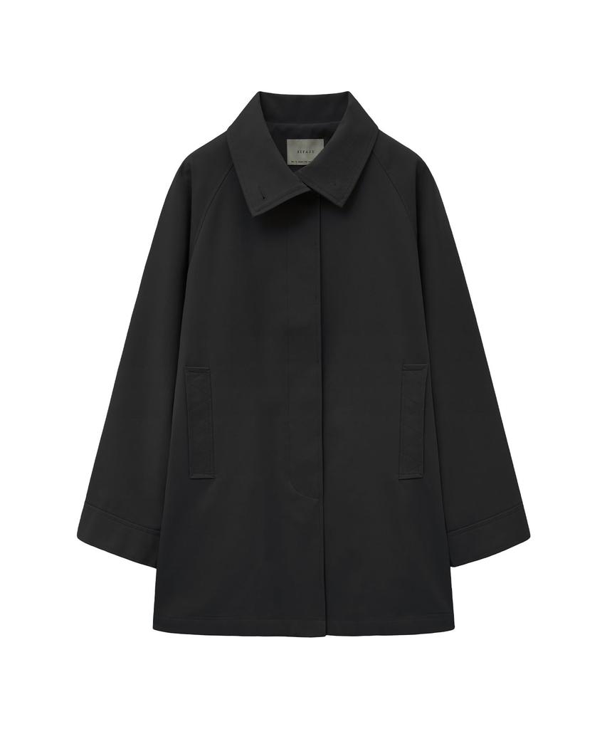 Siyazu Siot4152 High-Neck Half Trench Coat_Charcoal