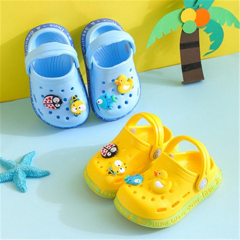 TWINFLAMES New Children Kids Girl Mules Clogs Summer Croc Garden Beach Slippers Sandals Cave Hole Baby Shoes For Girls