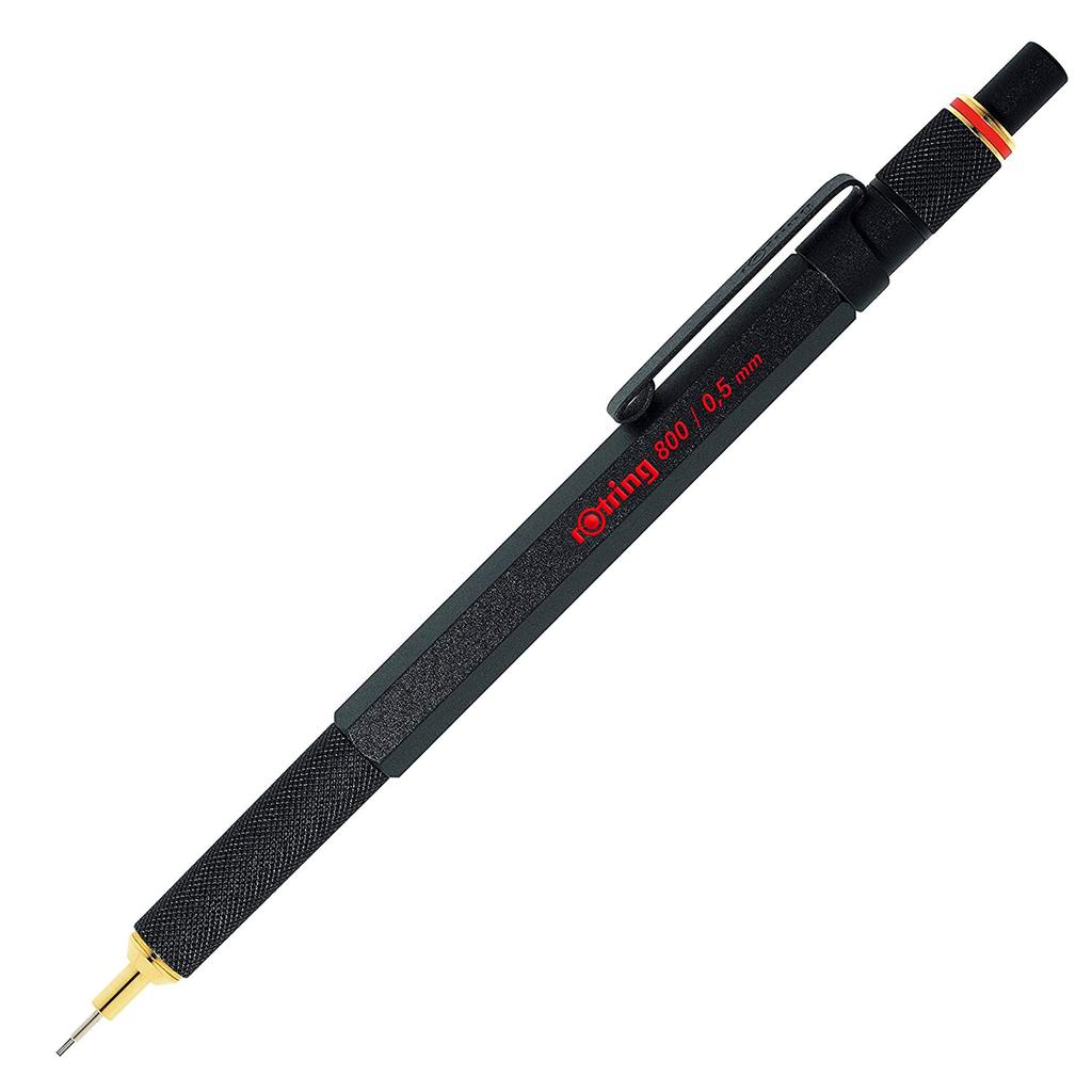 Rotring ROTRING800 Черный Механический 1904447 Импортный Карандаш, 0,5 мм, Поворотный Кнопка-Толкатель, (Подлинный продукт)