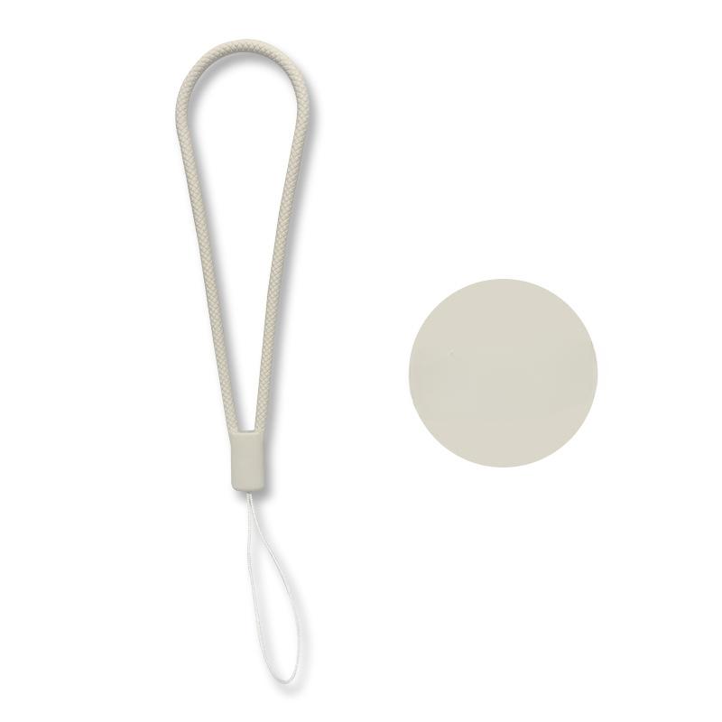 1Pc Color Simple Liquid Silicone Mobile Phone Lanyard Portable Phone Camera Handheld Fan Keychain Non-slip Anti-lost Wrist Strap