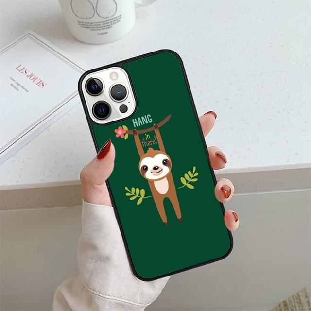Кавайная Милая Ленивица Чехол На Телефон Для iPhone 17 Air 14 15 16 13 12 Чехол Для Apple Pro Max Plus Coque