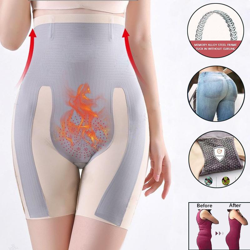 Модные тонкие боксеры для послеродового восстановления, женские защитные брюки с высокой талией, узкие шорты, трусики с сильной подтяжкой живота, ягодиц