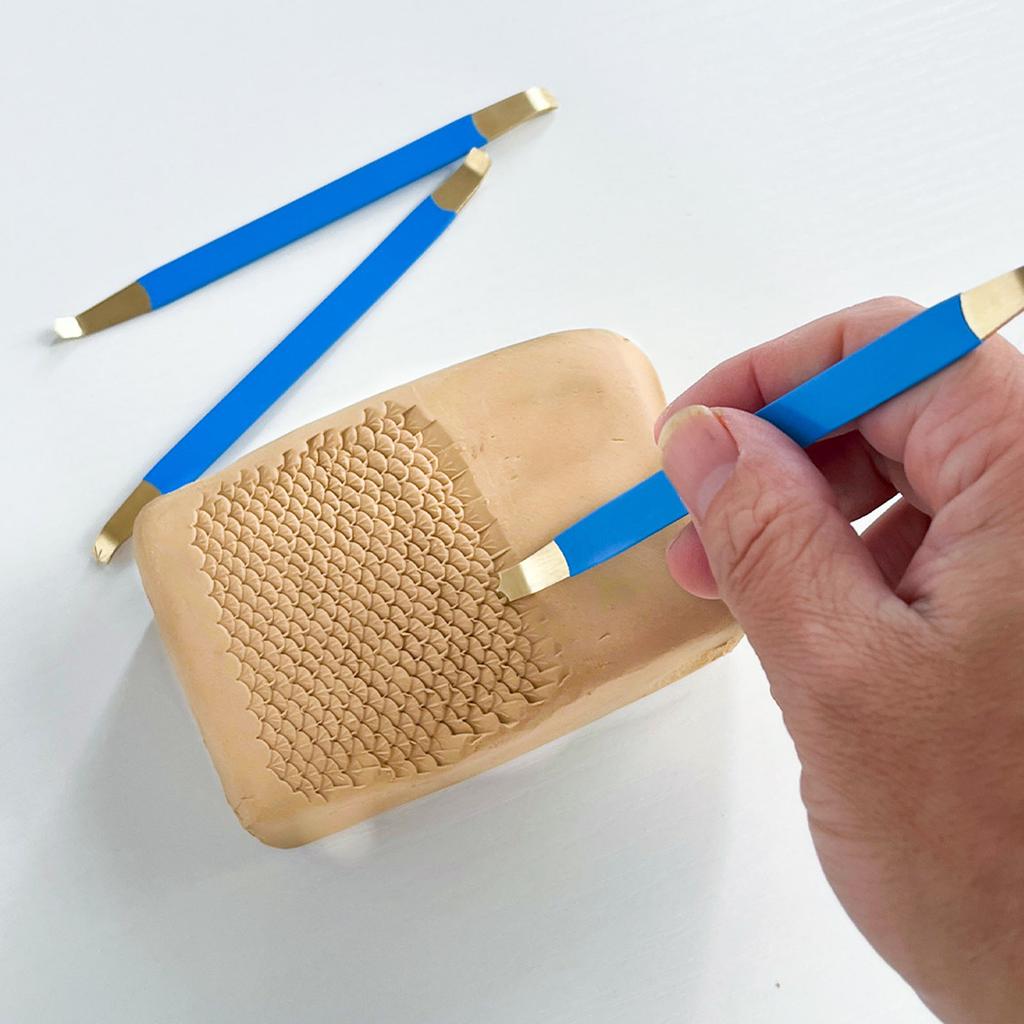 Clay Sculpting Tool Fish Scale Texture Pottery Carving Tool Ceramic Clay Modelling Tool for Pottery and Ceramic Crafting