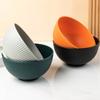 4Pcs Nordic Colored Wheat Straw Bowls Circular Shatter Resistant Plastic Tableware Bowls for Household Use