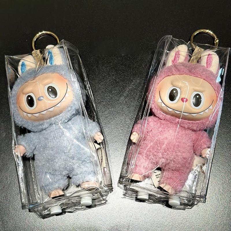 1 шт. Прозрачная коробка-органайзер, Сумочка для хранения кукол Labubu, Сумка-брелок
